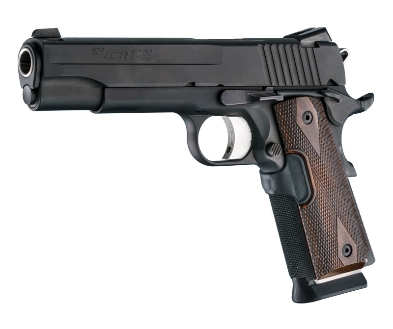 Red Laser Enhanced Grip For 1911 Govt Model Checkered Reinforced Hardwood Walnut Wood 4134