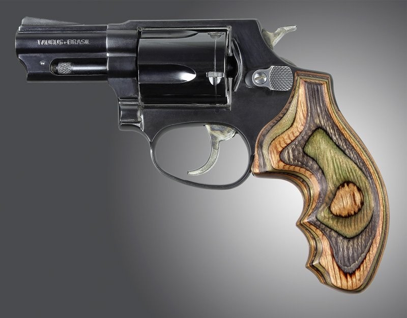 Taurus 85: Smooth Hardwood Grip with Finger Grooves - Lamo Camo - Small ...