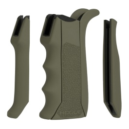 Hogue AR-15/M-16 Rubber Grip Beavertail with Finger Grooves (Color: Ghillie  Green) - Hero Outdoors